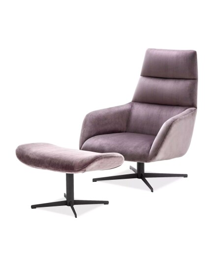 Nautilus lenestol & ottoman roche taupe OUTLET