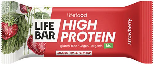 Lifefood LifeBar Proteinbar med jordbær Øko 40 g