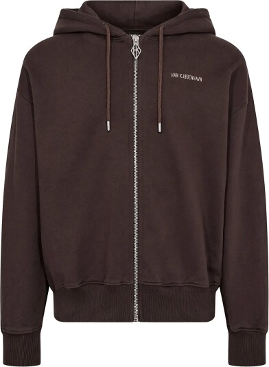HAN Kjøbenhavn Graphic Zip Hoodie Brown XL