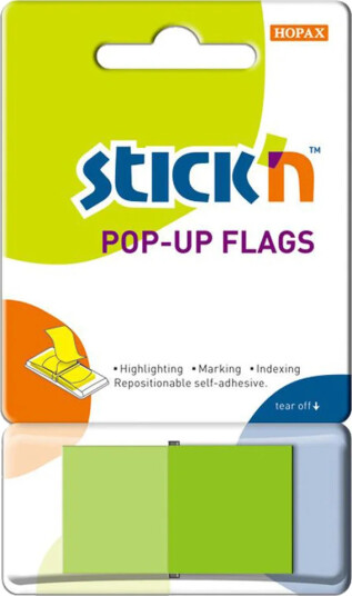 Stick"n Pop Up Fliker 45x25 50 Blad Grønn