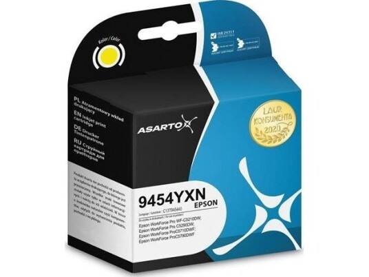 Tusz Asarto Tusz Asarto Do Epson 9454Yxn | C13t945440 | 66Ml | Gul Tusz Asarto Tusz Asarto Do Epson 9454Yxn | C13t945440 | 66Ml | Gul