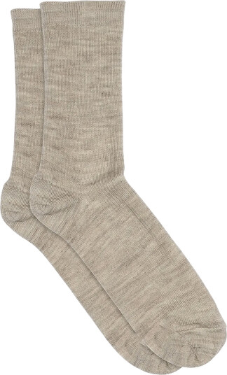 mp Denmark Fine Wool Rib Socks   Beige   40/42