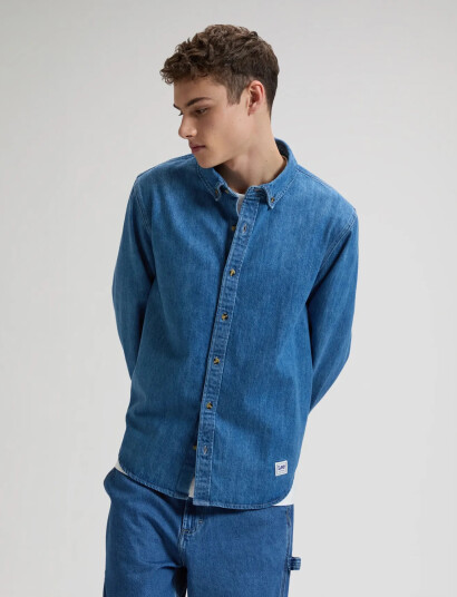 Lee Jeans Workwear Button Down Blue L x 00 Lee Jeans Workwear Button Down Blue L x 00