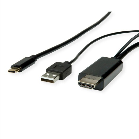 Roline USB Type C Til HDMI Kabel 1 m