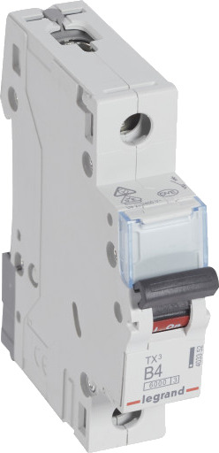 Legrand 10 stk TX³ MCB automatsikring B4 1P 1M 6/6kA