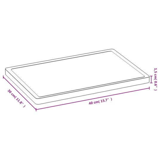 Skjærebrett 40x30x1,5 cm bambus 352771 Skjærebrett 40x30x1,5 cm bambus 352771