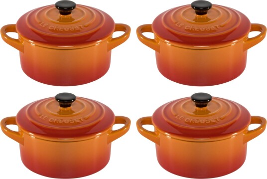 Le Creuset Minigrytesett i steint??y 10x5 cm 4 stk   Volcanic