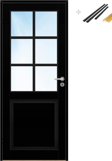 Innerdør Bygg1 Jonas HW Klarglass med Karmsett Innerdør Bygg1 Jonas HW Klarglass med Karmsett