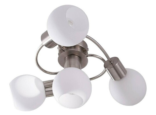 Lindby Taklampe Ciala, 4 lyskilder, nikkel Lindby Taklampe Ciala, 4 lyskilder, nikkel