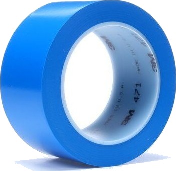 3M 471Bl50, 1 Stykker, Blå, Silikon/Gummi, 32,9 M, 50,8 Mm, 0,13 Mm