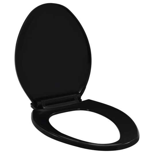 Toalettsete med soft-close og hurtigfeste svart Toalettsete med soft-close og hurtigfeste svart