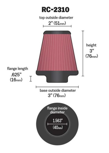 Sportluftfilter K&N Filters RC-2310 Sportluftfilter K&N Filters RC-2310