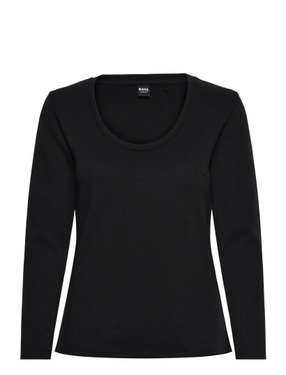 BOSS Waffle_Ls Shirt Cn Black XS BOSS Waffle_Ls Shirt Cn Black XS