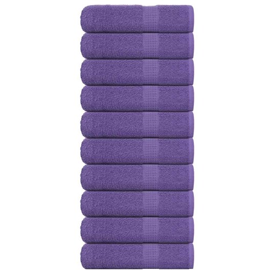  Badehåndklær FROGN 10 stk lilla 100x150 cm 360 gsm