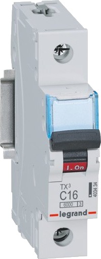 Legrand 10 stk TX3 MCB automatsikring C16 1P 1M 6/6kA