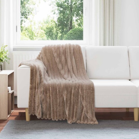 vidaXL Kastepledd 6 pcs Kamel 150 x 130 cm Fleece