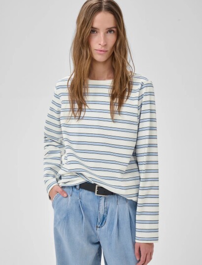 My Essential Wardrobe Mwasla Boatneck Blouse Blue XXL