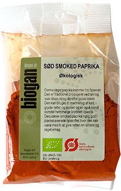 Biogan Søt røkt paprika Øko - 100 g Biogan Søt røkt paprika Øko - 100 g