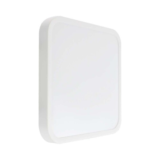 V Tac 18W LED taklampe   IP44 25 x 25cm høyde 6,5cm hvit kant inkl. lyskilde   Kulør : Nøytral