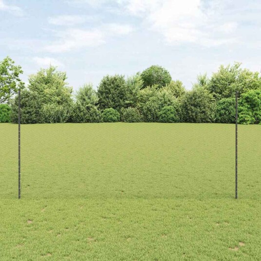 vidaXL Sekskantet gjerde med post 10 x 1,5 m PVC-belagt stål Grå Mesh