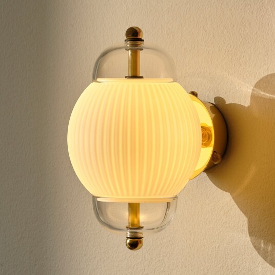 Vegglampe DESIGN BY US Shahin dimmbar Stue Glass Design 14 21