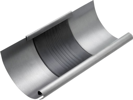 VMZINC ekspansjonsstykke, ZINC NATUR - halvrund - 280 mm