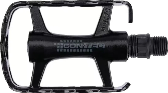 CONTEC Blacktop pedaler neopren sort/sølv