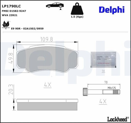 DELPHI LP1790LC Bremseklosser