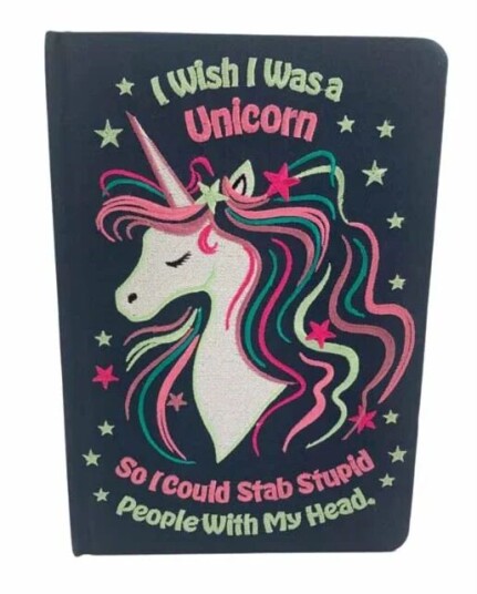 I Wish I Was A Unicorn Embroidered Journal Av Insight Editions