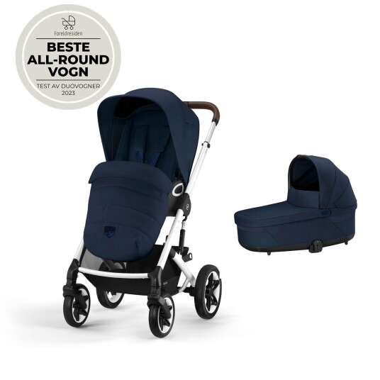 Komplett vogn Cybex Talos S Lux Ocean Blue Ink. Liggedel