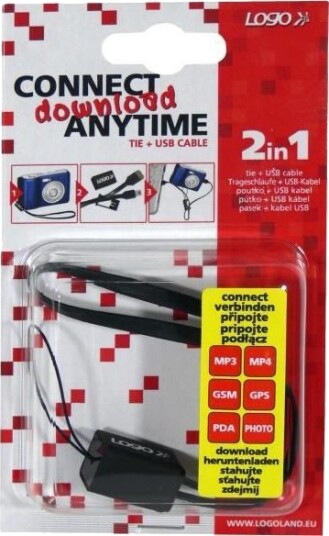 Usb-Kabel Med Logo Usb-A Til Miniusb 0,3 M Svart 24904