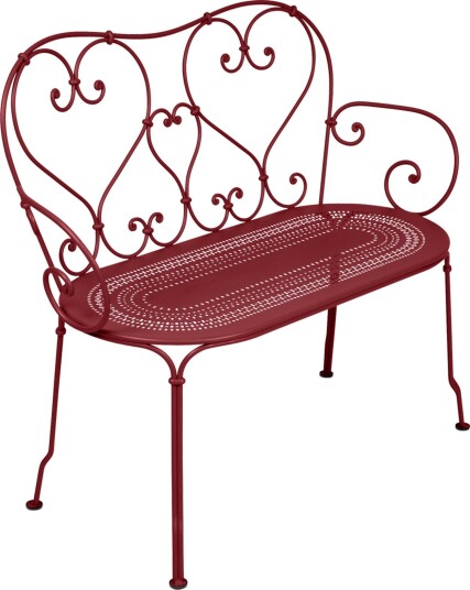 Fermob - 1900 Bench, Chili - Hagebenker - Rød - Metall Fermob - 1900 Bench, Chili - Hagebenker - Rød - Metall