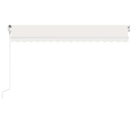 vidaXL Automatisk markise med vindsensor og LED 450x300 cm kremhvit