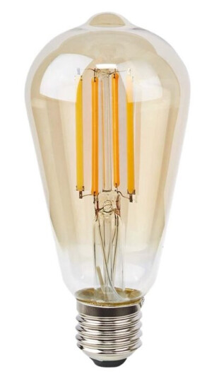 Nedis Smartlife Led-Filamentlyspære Form: St64 E27 7 W Ekvivalent 60 Klasse E Varmt Hvitt Lys 1800-3000 K Gyllen Nedis Smartlife Led-Filamentlyspære Form: St64 E27 7 W Ekvivalent 60 Klasse E Varmt Hvitt Lys 1800-3000 K Gyllen