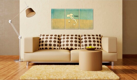 Tavle Map: Italy 120X60 Artgeist sp. z o. o.