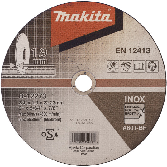 MAKITA KAPPESKIVE TIL METALL 230X1.9MM
