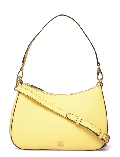 Lauren Ralph Lauren Crosshatch Leather Medium Danni Bag Yellow ONE SIZE Lauren Ralph Lauren Crosshatch Leather Medium Danni Bag Yellow ONE SIZE