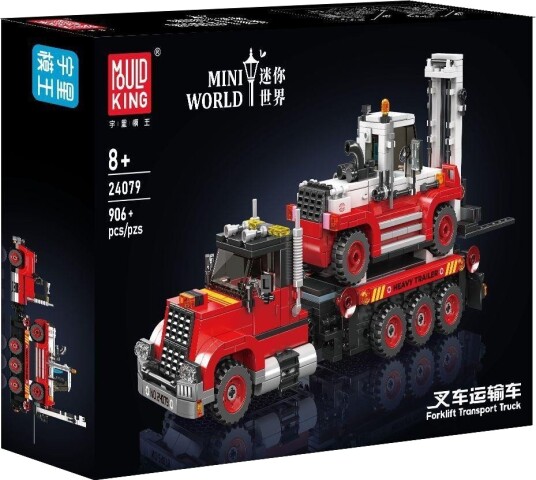 Mould King 24079 Gaffeltruck Med Transportbil Byggesett 8+ År 906 Deler