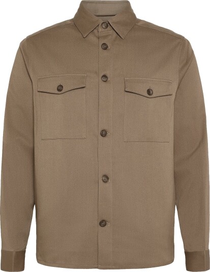 Lindbergh Twill Overshirt   SAND   S