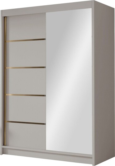 Lungos Garderobe med Speil 120x200 cm - Beige