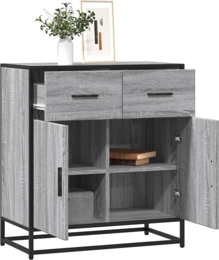 Skjenk grå sonoma 68x35x76 cm konstruert tre 8721102840418