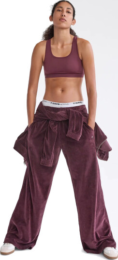 7 DAYS Active Organic Velvet Pants - Burgundy - XL 7 DAYS Active Organic Velvet Pants - Burgundy - XL