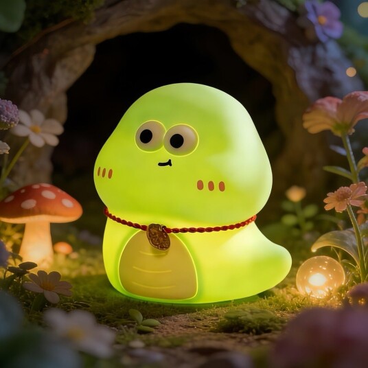 MOCHI Slange Nattlampe Silikon Fargeskift + Varm Hvit Dimbar : Dimbar Kulør : RGB + Varm Hvit