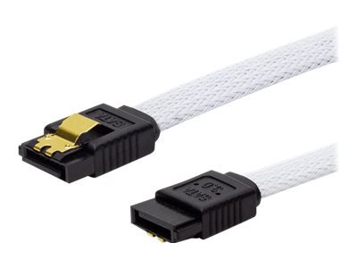 Savio Gak-05 - Sata-Kabel - Serial Ata 150/300/600 - Sata (Hann) Låst Til Sata (Hann) Låst - 50 Cm - Hvit