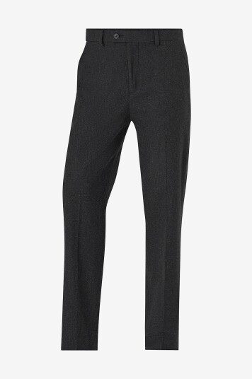 Lindbergh - Dressbukser Flannel Wool Blend Formal Pant - Svart Lindbergh - Dressbukser Flannel Wool Blend Formal Pant - Svart