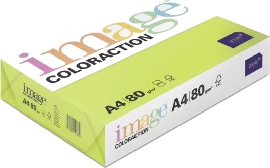 Image Coloraction Rio/Néon Green Kopipapir Træfri Ecf 80G/M2 210Mm X 297Mm A4 Smal Bane Pakk