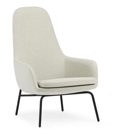 Normann Copenhagen Normann Copenhagen Era Lenestol Høy Sort stål/Main Line Lin MLF20 Normann Copenhagen Normann Copenhagen Era Lenestol Høy Sort stål/Main Line Lin MLF20