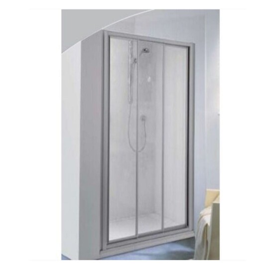 Palme BD Drive Skyvedør Nisje Hvit Matt / 160cm Klart Glass