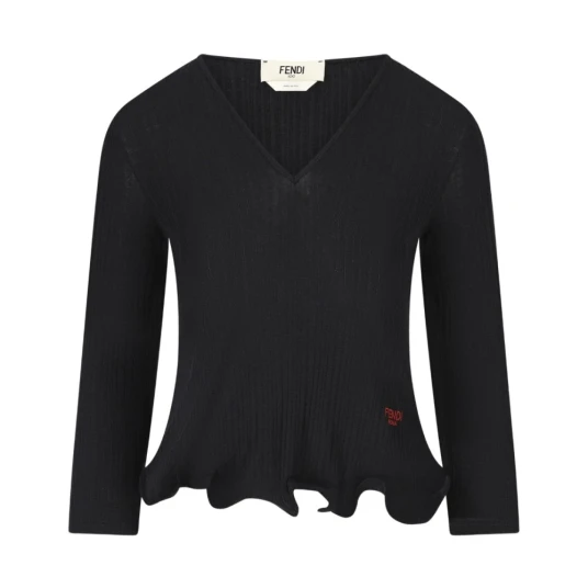 Fendi Dame Strikkevarer Svart L, Fendi Dame Strikkevarer Svart L,