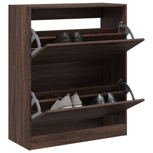 Skoskap brun eik 80x34x96,5 cm konstruert tre 8721012382084